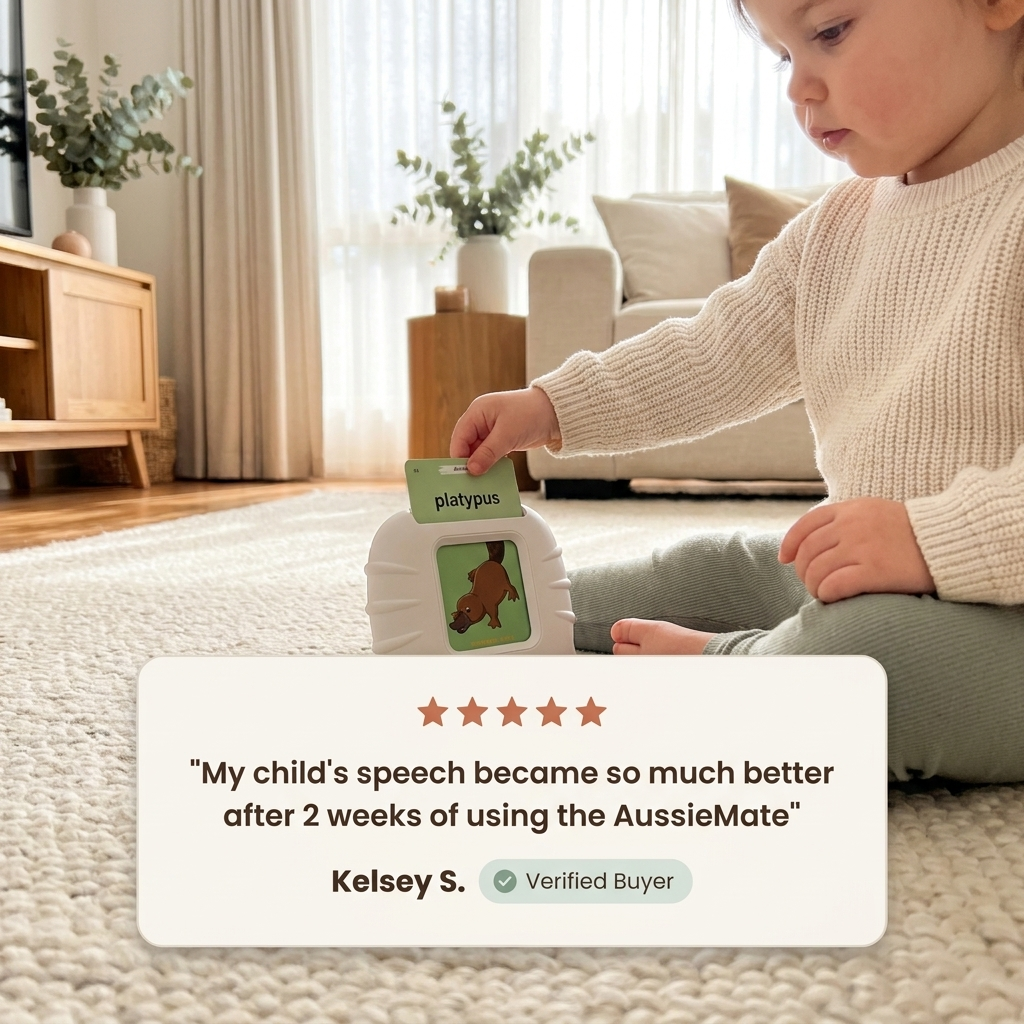 AussieMate™ - Australian Accent Audible Flashcard Device
